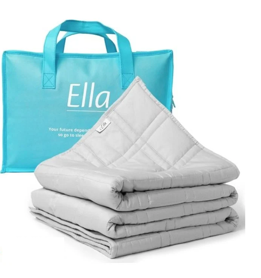 Ella® Couverture lestée 11kg - 150 x 210cm - Couverture lestée - OEKO-TEX Coton - Gris clair
