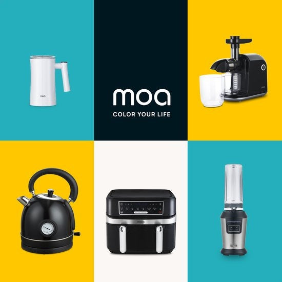MOA Mousseur à lait - Sans BPA - Pour faire mousser et chauffer - Blanc - MF1W