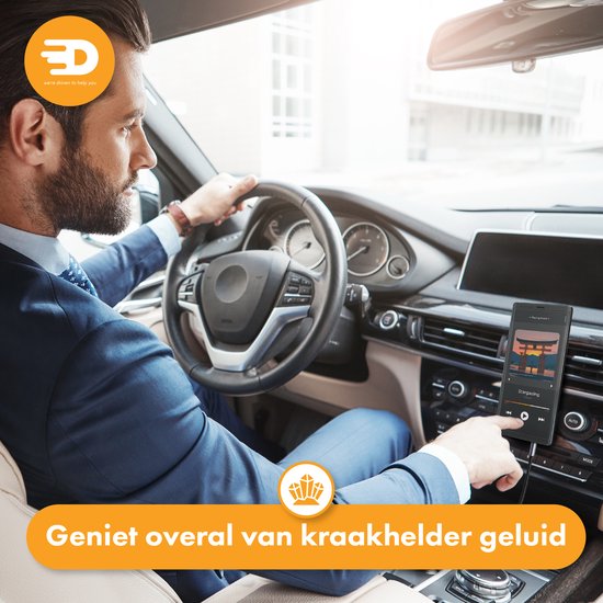 Drivv. Câble AUX 3,5 mm - Câble audio - plaqué or - mâle vers mâle - argent - 5 mètres