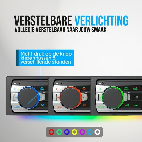 Autoradio Bluetooth - Strex - Compatible tous véhicules - USB - AUX - Mains libres - Noir