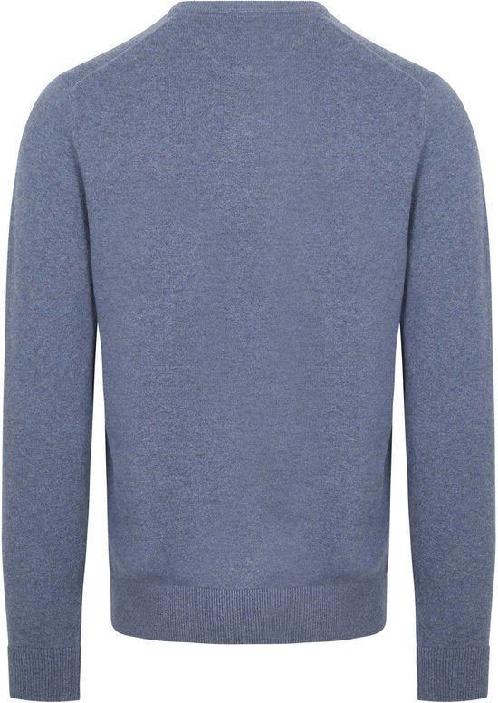 Pull McGregor en laine mérinos, col en V, bleu vintage - Taille 3XL - Homme - Pulls
