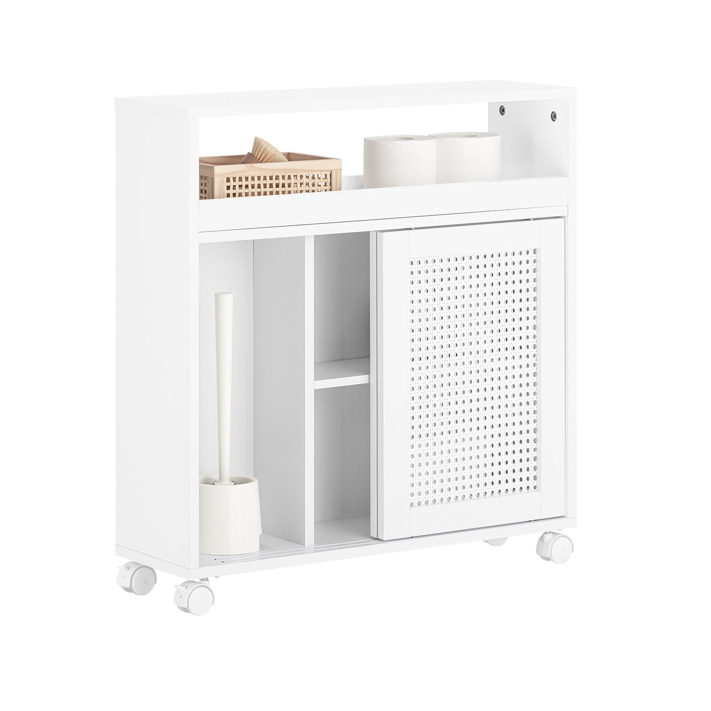 SoBuy Meuble bas - BZR119-W - 65 x 20 x 70 cm - MDF - Blanc