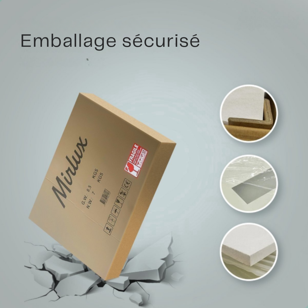Miroir de salle de bain Mirlux - Eclairage LED - 3 couleurs - Anti-condensation - 80CM