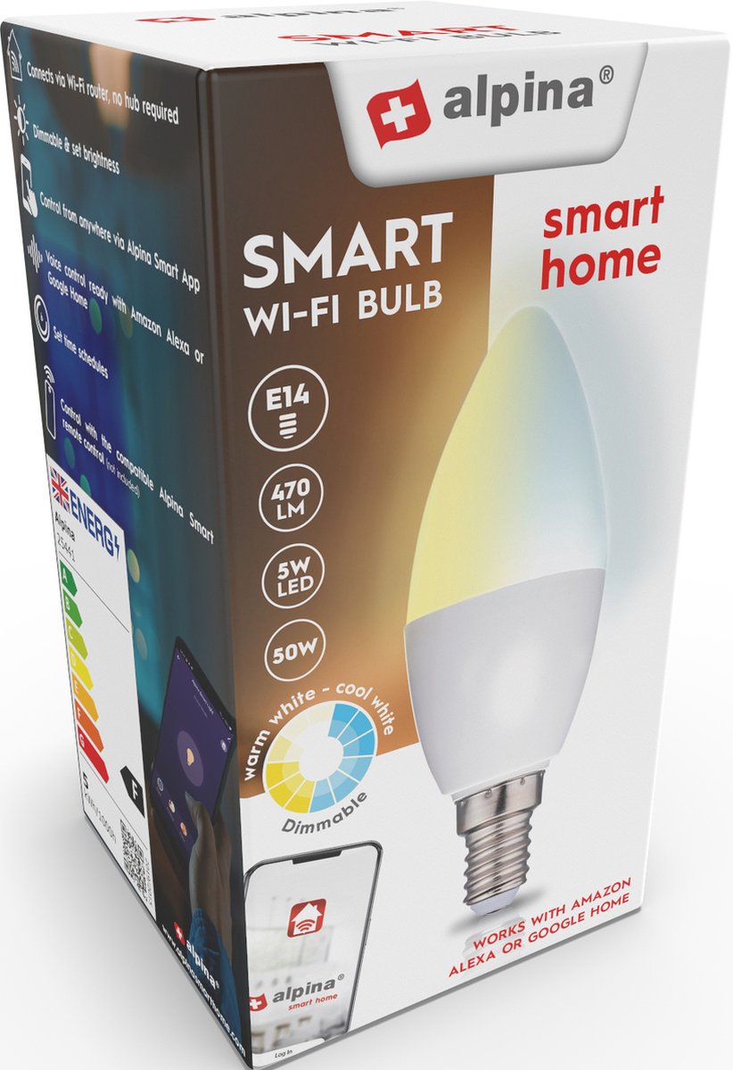 alpina Smart Home LED Lamp - E14 - Éclairage intelligent