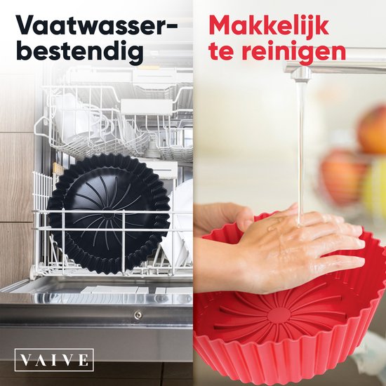 VAIVE Plateau en silicone pour Airfryer ⌀ 20 - Alternative au papier sulfurisé - Accessoires - Plateau à pâtisserie - XXL