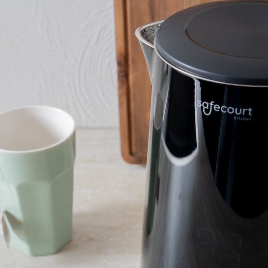 Bouilloire intelligente Safecourt Kitchen - Fonction maintien au chaud - 5 niveaux de température - 1,7 L - Noir