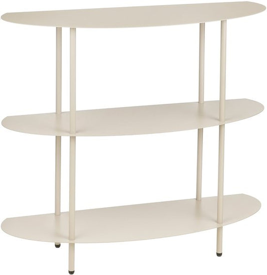 Étagère murale Mica Decorations – Étagère de rangement et étagère murale en métal pour la décoration du salon – Convient aux plantes et aux accessoires – Étagère robuste en fer – 90 x 28 x 81 cm – Blanc cassé