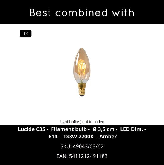 Lucide BANKER - Lampe de bureau - 1xE14 - Bronze