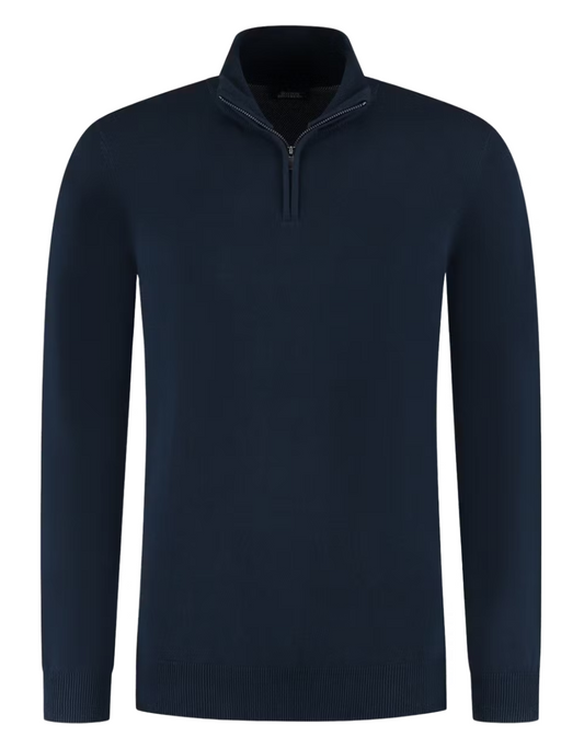Boston Brothers Half Zip Pullover for Men - Taille L - Pull en coton intemporel avec tricot de luxe