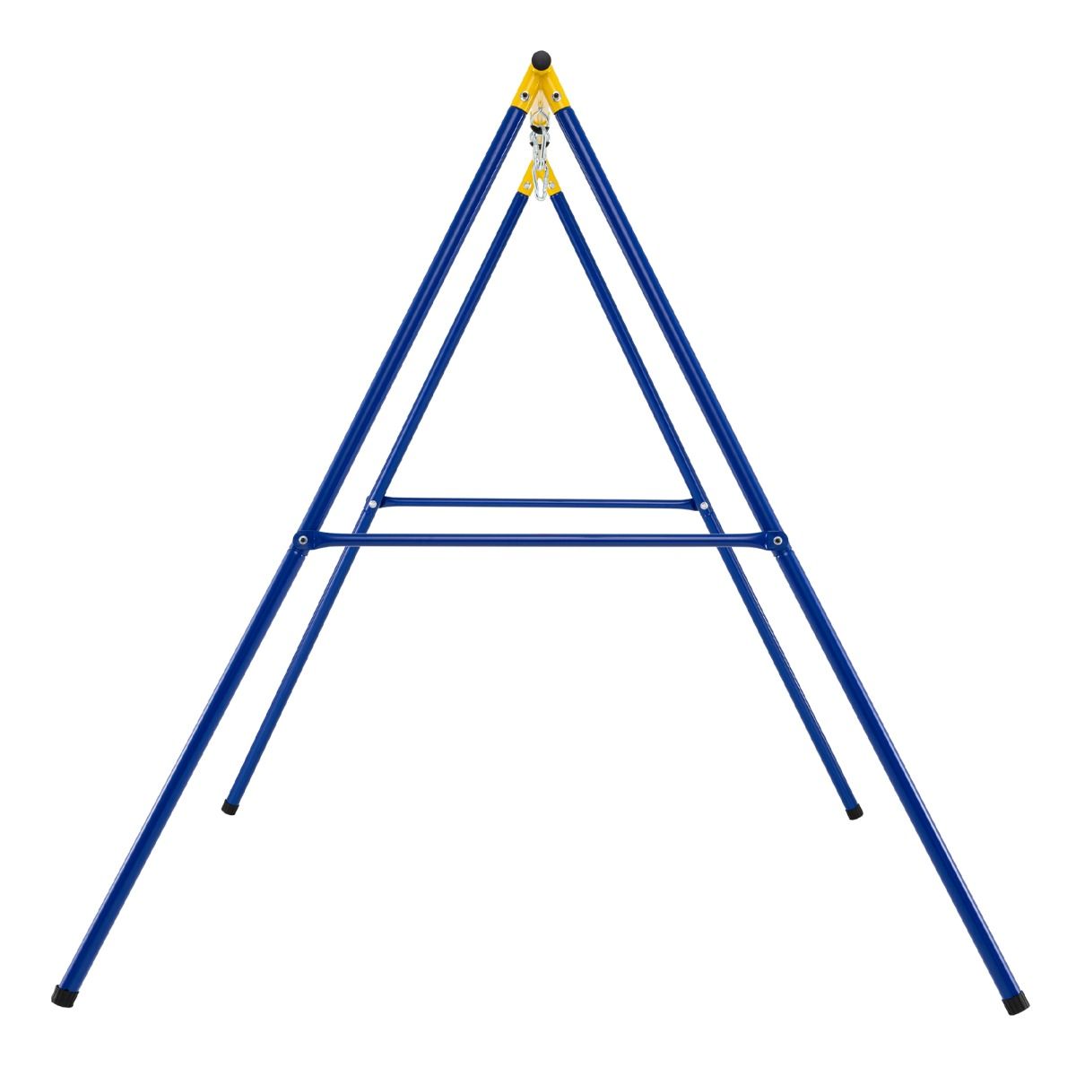 Support de balançoire Coast - structure en A robuste en métal - capacité de charge très élevée - bleu et jaune