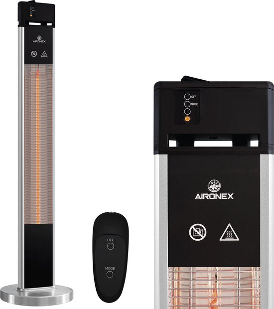 Aironex Infrared Heater Standing - Luxury Terrace Heater - Energy-Saving - Infrared Heating - Infrared Heater Free-Standing - Infrared Jet Heater -Infrared Heater -3 Stands - Terrace Heater -Infrared Heating -Terrace Heaters