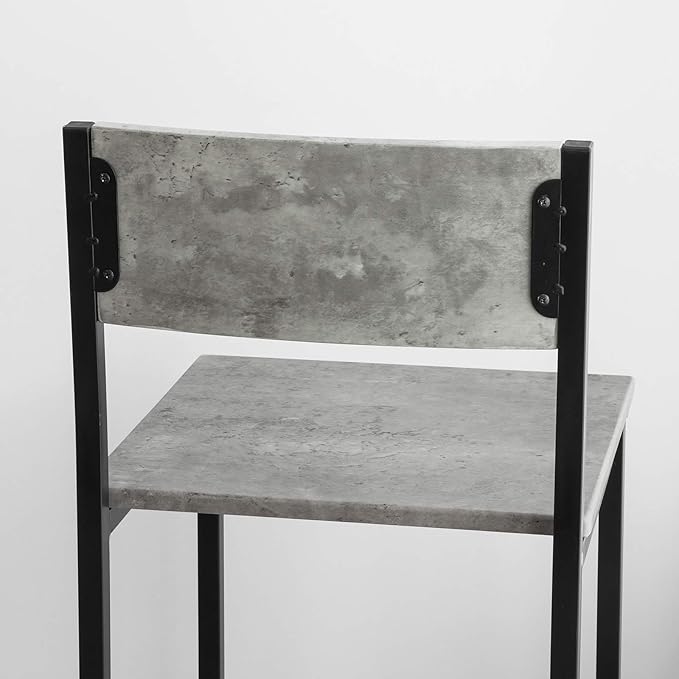 Table de bar Sobuy avec chaises - Gris - 60x60x97 cm