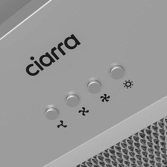 CIARRA CBCS6926A, hotte aspirante encastrable 60 cm - 650 m³/h - acier inoxydable - A+++