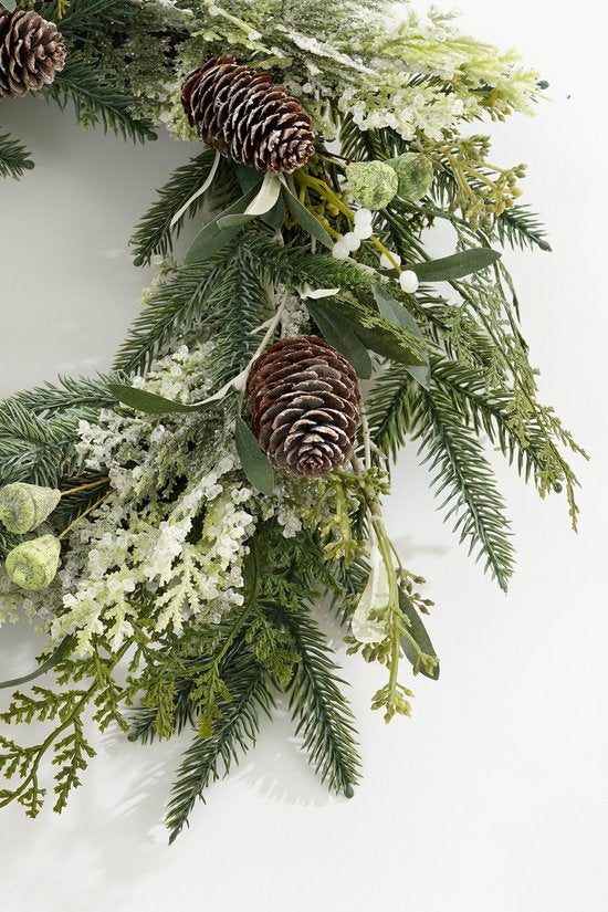 Maison des Saisons Couronne de Noël Alva - Ø40 cm - Vert