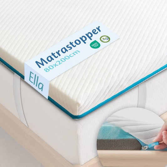 Ella Topper 80x200 cm - Matelas Topdekmatras - Surmatelas en mousse à mémoire de forme infusée de gel et mousse Aircell - fermeté moyenne