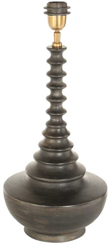 Lampe de table Anne Lighting Bois - noire - bois - 27 cm - douille E27 - 3677ZW