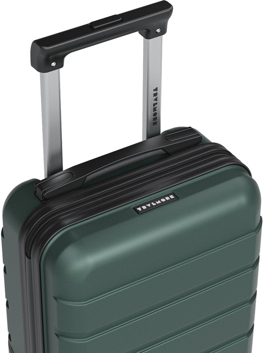 Valise cabine TRVLMORE à glisser sous le siège – 40 x 30 x 20 cm – 24 L – Serrure TSA – 2 roues – Vert foncé