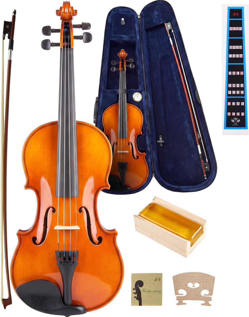 Ensemble de violon Finesse « Paris Edition » - avec étui, archet et accessoires - taille standard 4/4