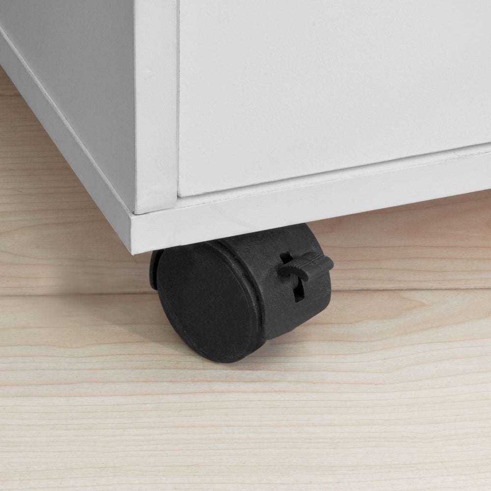 Meuble de cuisine à roulettes, SoBuy FSB09-W, Tiroir 2 portes et étagères, Blanc, 59x92x40 cm