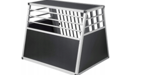 Cage de transport pour chien EUGAD Noir/Argent - 80 x 65 x 65 cm - Aluminium - L/XL