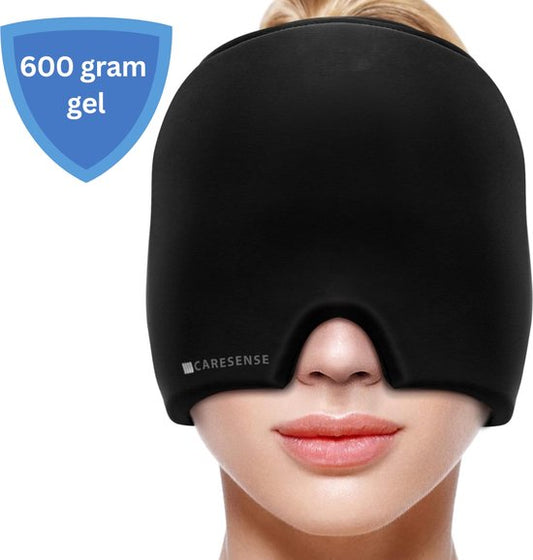 Caresense Migraine Mask - Migraine Cap - Headache Mask - Heat & Cold Therapy - hot/cold pack - 600 grammes