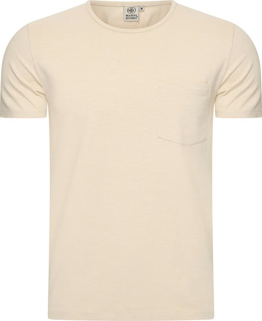 T-shirt Mario Russo - T-shirts hommes - Coton - XL- Beige