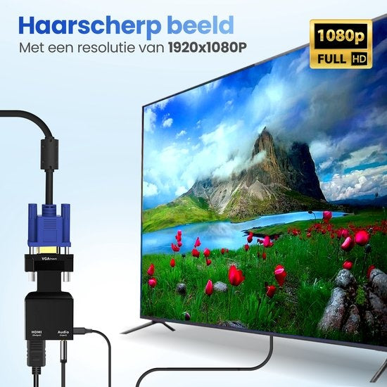 Adaptateur VGA, vers HDMI Garpex®, 1080p Full HD, Convertisseur universel