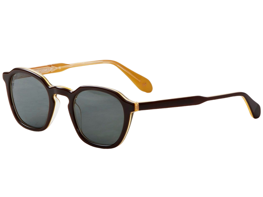 Lunettes de soleil Dick Moby Girona - Marron et jaune - 48 mm - Unisexe