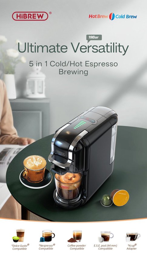 Machine à expresso semi-automatique HiBREW H2B 0,6 l