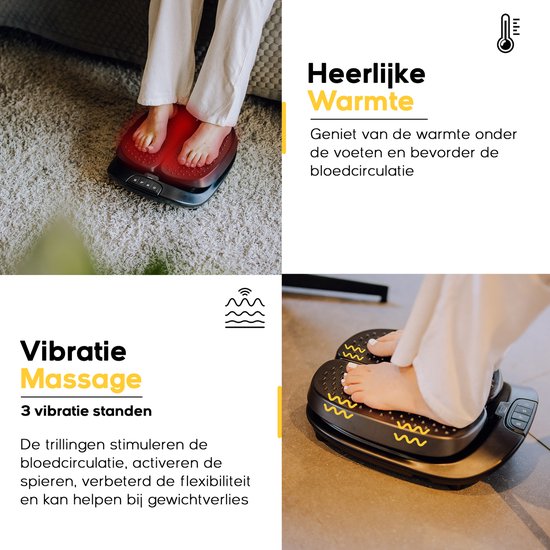 CALMENTA® - Massage des pieds Appareil de circulation sanguine - Plaque vibrante - Sac de rangement - Appareil de massage - Circulation sanguine Jambes - Fitness