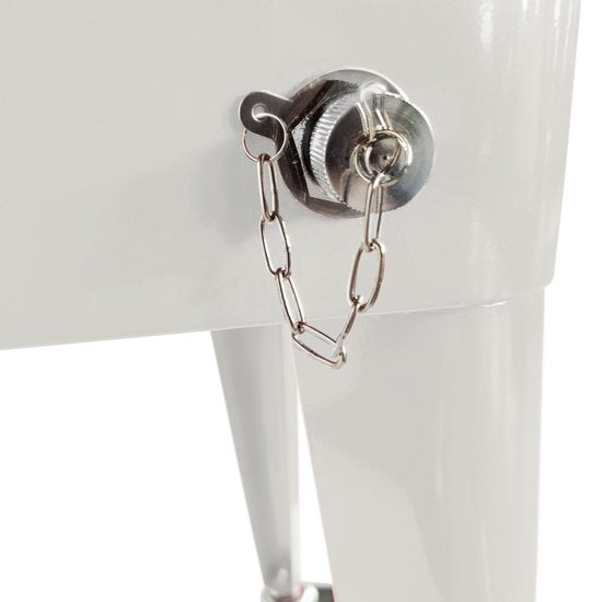 AXI Retro Cooler Blanc - Glacière à roulettes - Capacité de 76 L - Glacière avec robinet de vidange