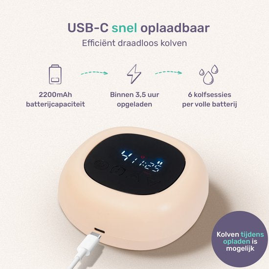 Tire Lait électrique - Qwali - Double - Sans BPA - avec 2 biberons - tire-lait sans fil