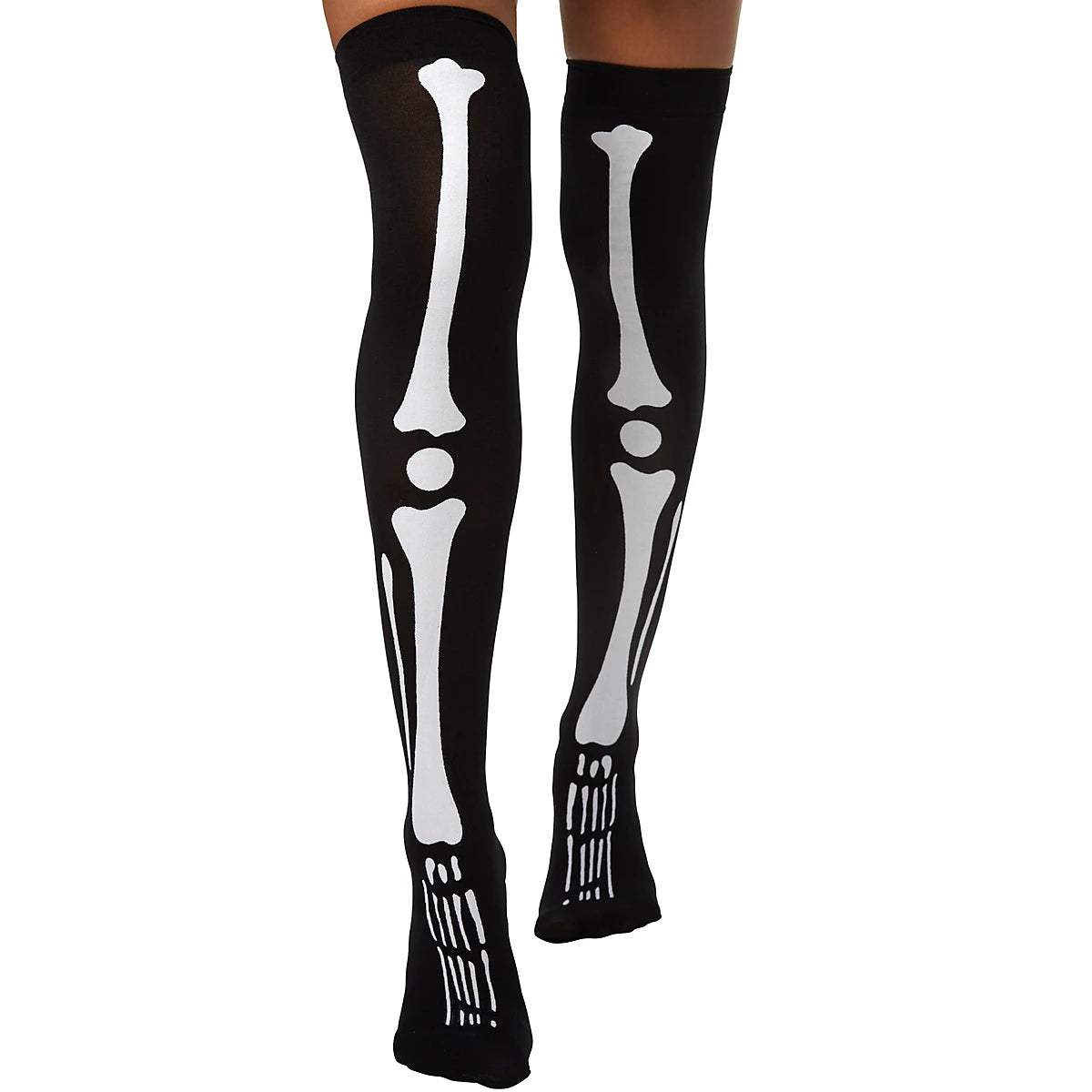 DressForFun : costume de mariée squelette effrayant pour femme – avec col montant en dentelle, bonnets rembourrés et voile – pour Halloween et le carnaval – polyester noir et blanc – taille S
