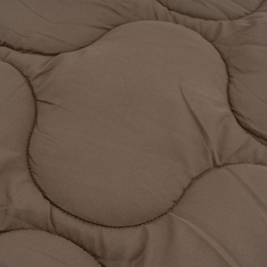 Couette Sleeptime 2 en 1 Teddy Premium sans housse - Couette avec taies d'oreiller incluses - 200 x 200 cm - Taupe/Marron