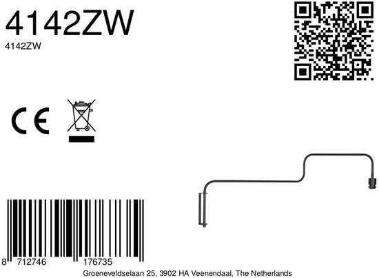 Steinhauer - applique - Bloeba - noir - métal - fixation libre - E27 - 4142ZW