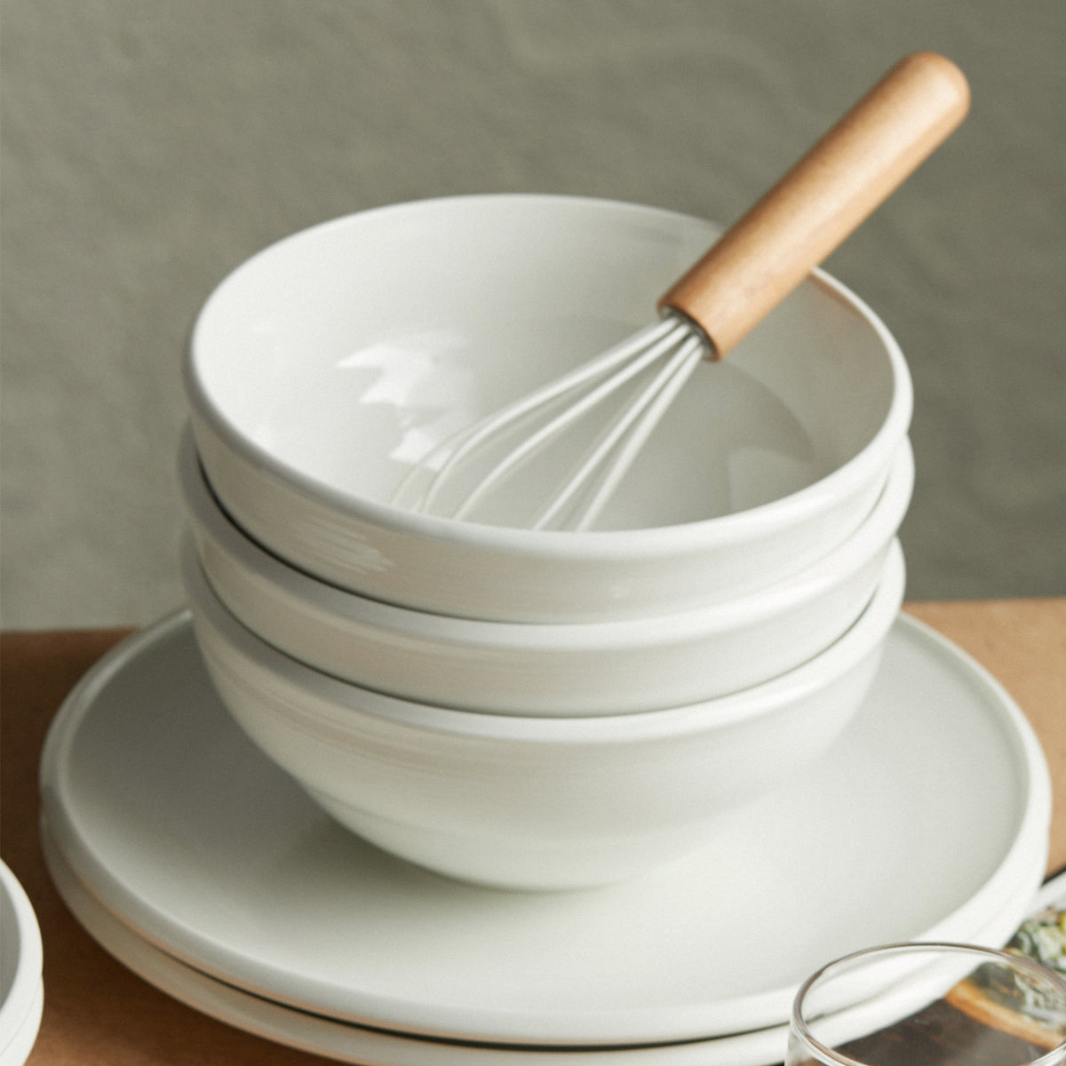 Lot de 6 bols à soupe Jiwoo ZEN - 20 cm (8 pouces) - Blanc