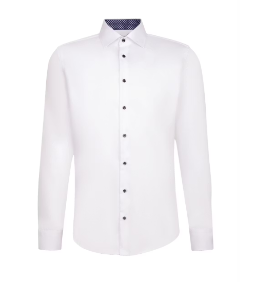 Seidensticker Chemise homme blanche - Slim Fit - New Kent Collar - Taille 40 - Manches extra longues