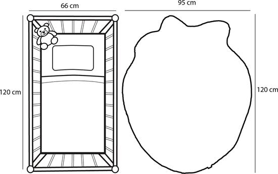 Tapis Kids Room - Strawberry - Tapis rose - 120 x 95 cm - Coton