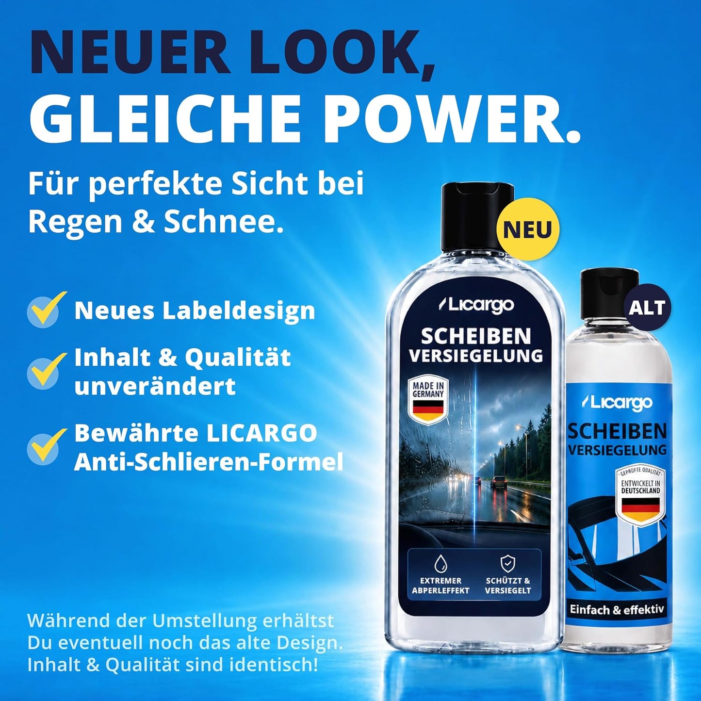 LICARGO Revêtement pour vitres de voiture 250 ml - Effet déperlant extrême pour une visibilité optimale