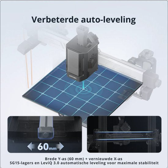 Imprimante 3D Anycubic Kobra 3 V2 Combo – ACE Pro Multicolor 4/8 couleurs – Vitesse de 600 mm/s – Nivellement automatique LeviQ 3.0 – Volume d'impression de 255 × 255 × 260 mm – Compensation des vibrations – Caméra 720p – Prête à l'impression