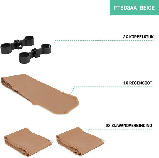 Système d'assemblage pour tente de réception VONROC – Pour tente de réception Premium PT501XX - Beige