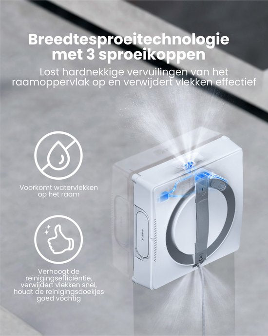 ECOVACS - WINBOT W2 Omni - Robot lave-vitres automatique - Robot lave-vitres - Technologie de nettoyage intelligente - vitres, portes de douche - nettoyeur de vitres