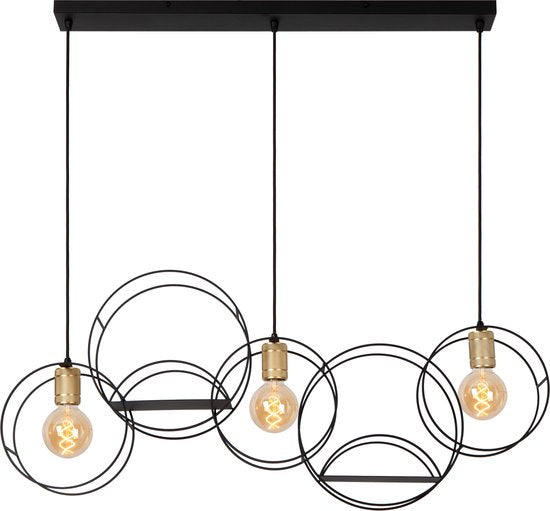 Lucide CIRCLE - Suspension - 3xE27 - Noir