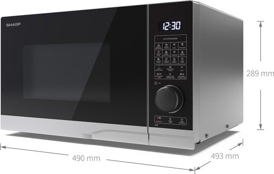 Micro-ondes combiné Sharp YC-PC254AE-S avec grill et four à convection - 900 W - 25 litres - argent