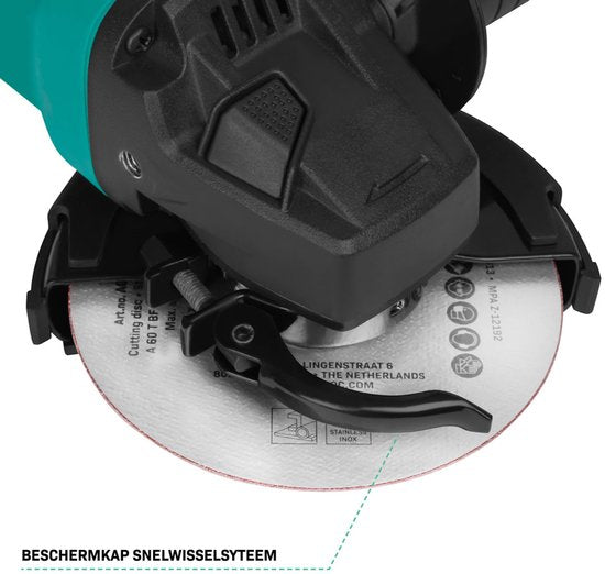 VONROC Meuleuse d'angle 900W - Ø125mm - 11,000 rpm - Avec poignée latérale pour droitier et gaucher - 3 mètres de câble - excl. meule