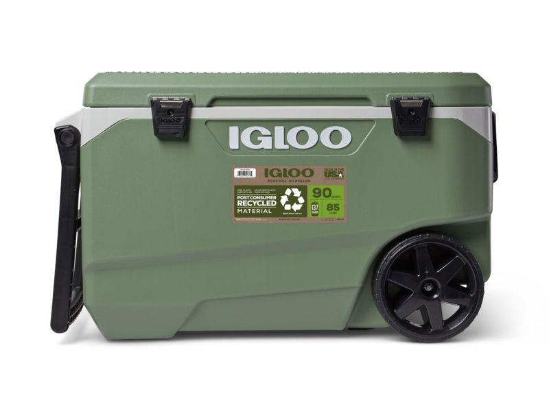 Glacière à roulettes Igloo EcoCool Latitude 90 - 85 litres - Vert vintage