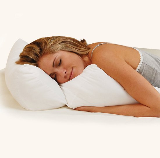 Oreiller Dreamolino Flip - Oreiller 10 en 1 - Détente - Sommeil - Soutien dorsal - Pour ceux qui dorment sur le ventre ou sur le côté - Coussin pour les jambes - Soutien de lecture - Rembourrage moelleux