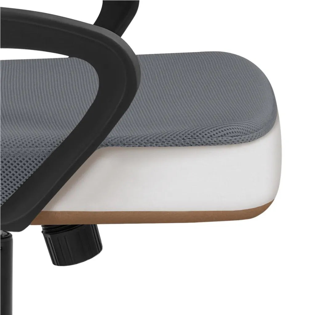 Chaise de bureau ergonomique Yaheetech avec fonction bascule, gris foncé