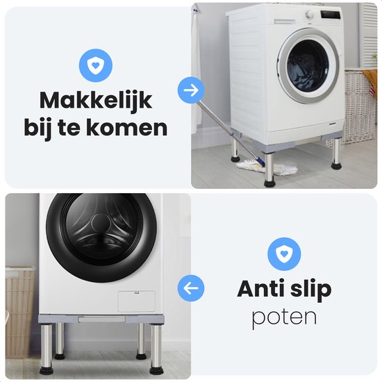 LUFT Rehausseur de lave-linge - Base pour lave-linge - Armoire - Convient pour sèche-linge, réfrigérateur, lave-vaisselle et congélateur - Pour Bosch, Samsung, Miele, AEG, LG, Haier - Réglable