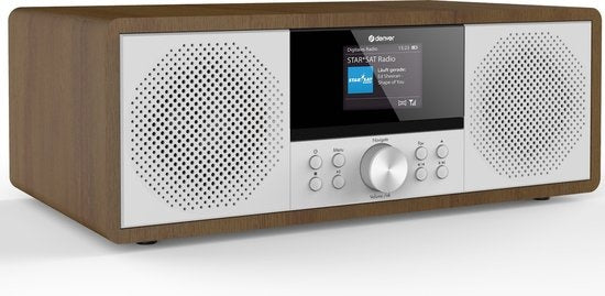 Denver Internet radio - Radio DAB - Radio FM - Lecteur CD - Bluetooth - 200W - AUX/USB - MIR270 - Bois